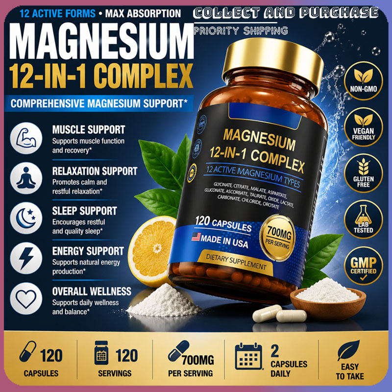 Non-GMO Magnesium Complex 700m - Magnesium Glycinate Capsule recension och pris