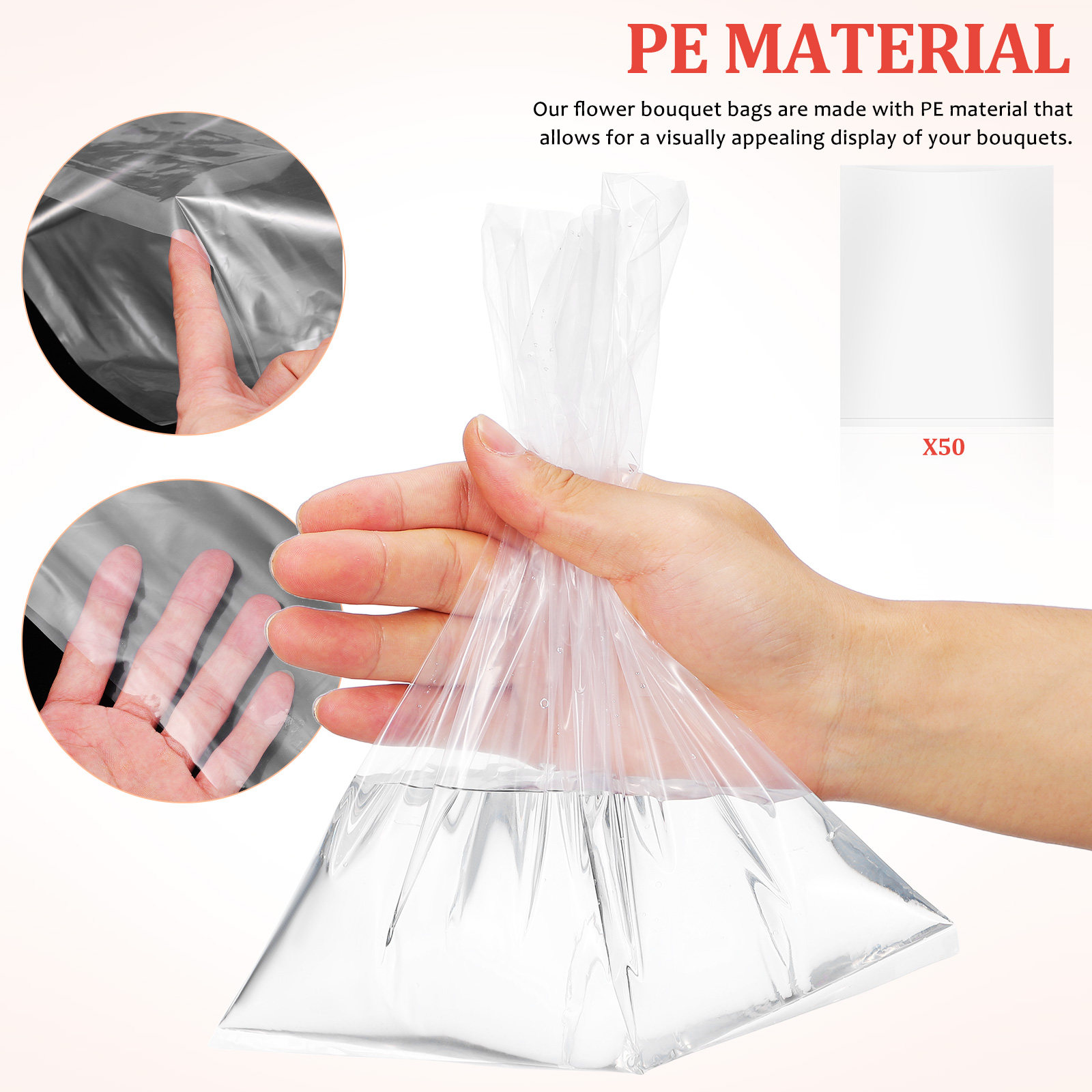 50pcs Flower Bags Plastic Fres - Nutrition & Fitness Hub Photos recension och pris