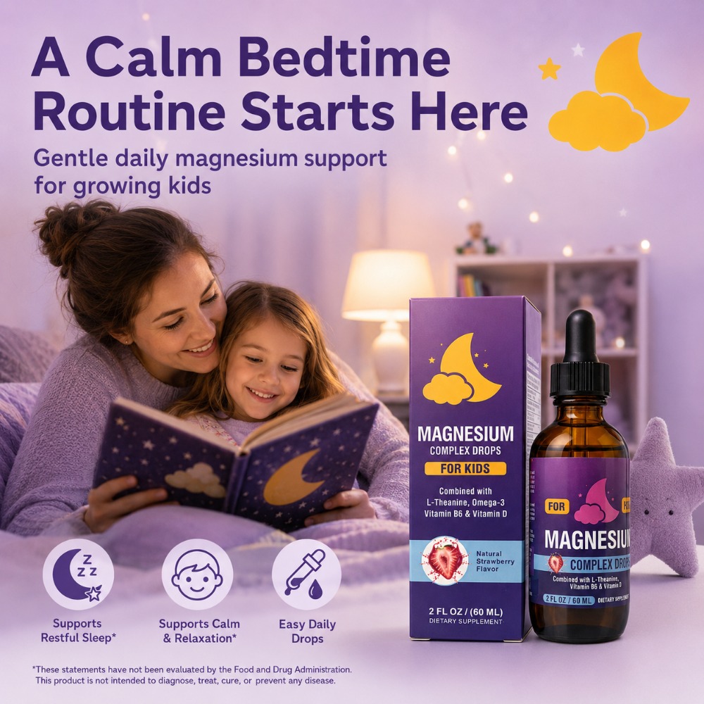 Kids Magnesium Complex Drops w - Magnesium Glycinate Capsule recension och pris