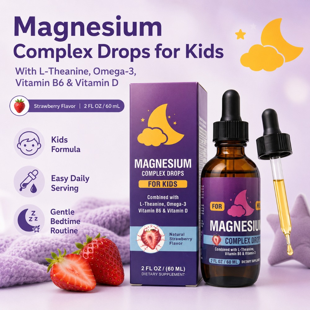 Kids Magnesium Complex Drops w - Magnesium Glycinate Capsule recension och pris