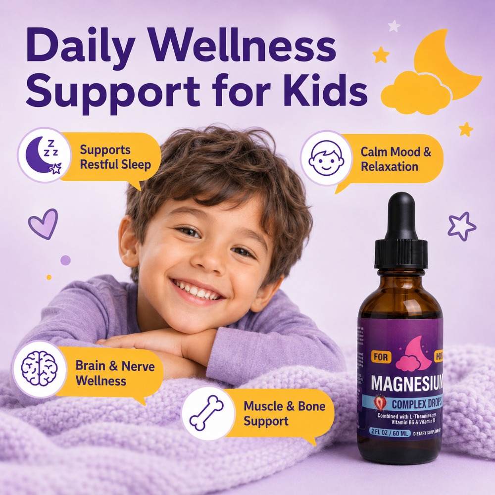 Kids Magnesium Complex Drops w - Magnesium Glycinate Capsule recension och pris