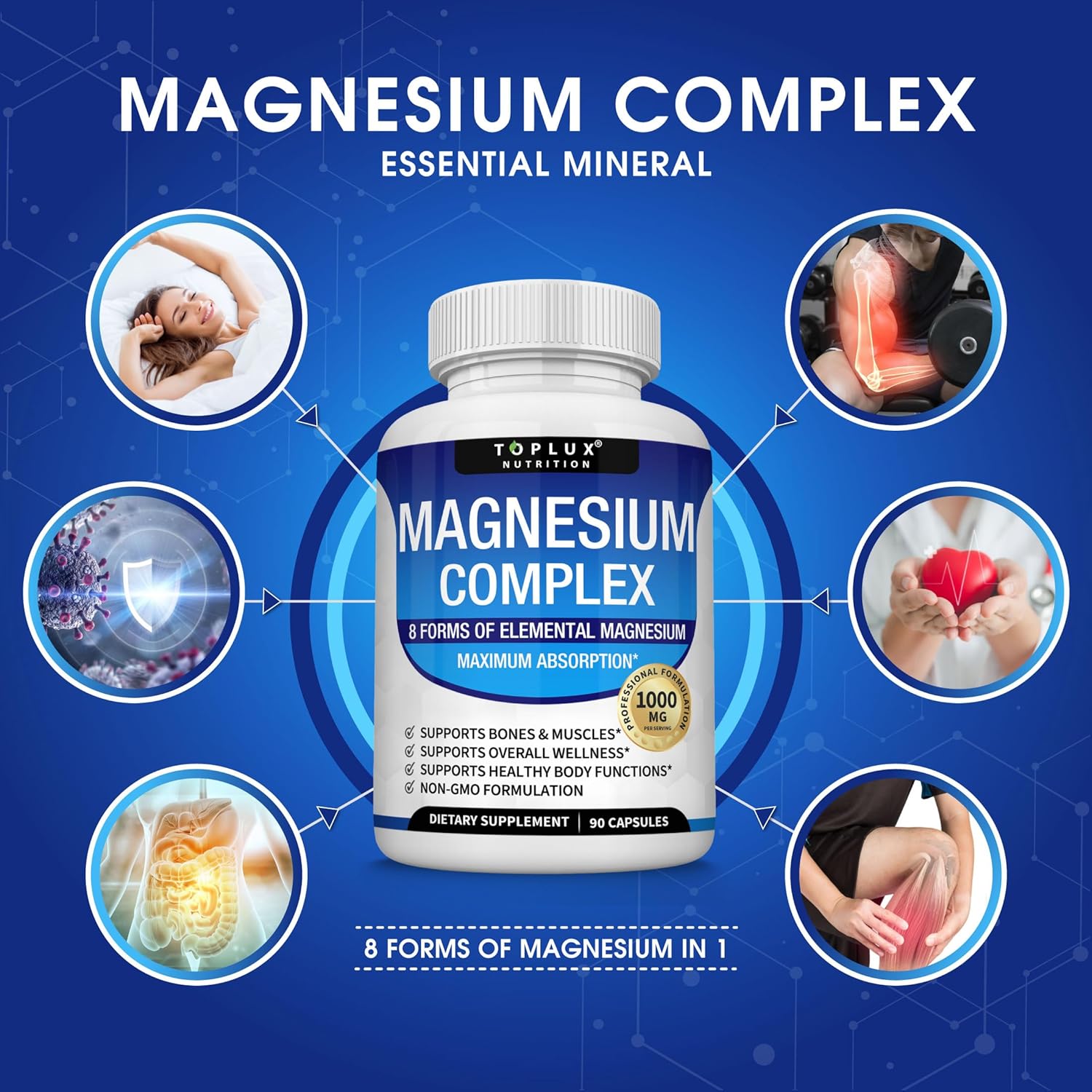 Magnesium Complex Supplement 8 - Magnesium Glycinate Capsule recension och pris